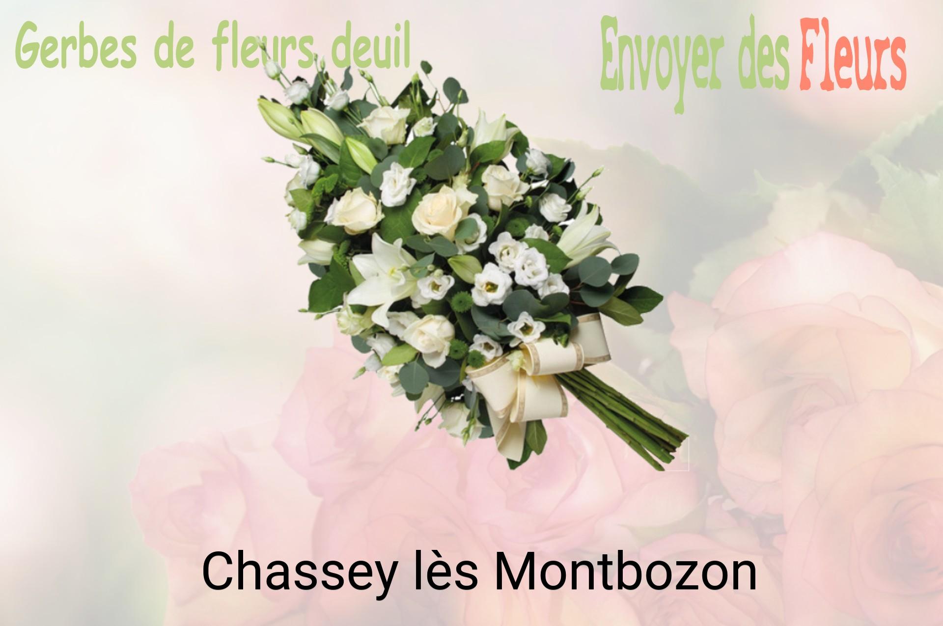 Gerbe de fleurs de deuil livrée à Chassey-lès-Montbozon